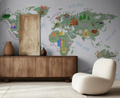 Kids Illustrated World Map