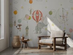 Whimsical Elephant Moon