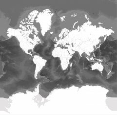 Wall mural Olson world map – fototapet med unikt motiv som skapar en inspirerande fondvägg
