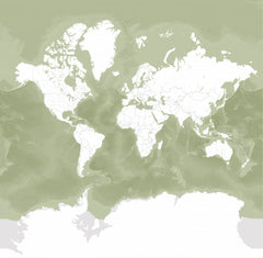 Wall mural Pacheco world map – fototapet med unikt motiv som skapar en inspirerande fondvägg