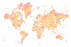 Wall mural Amanda world map silhouette – fototapet med unikt motiv som skapar en inspirerande fondvägg