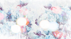 Wall mural Ombre6flower – fototapet med unikt motiv som skapar en inspirerande fondvägg