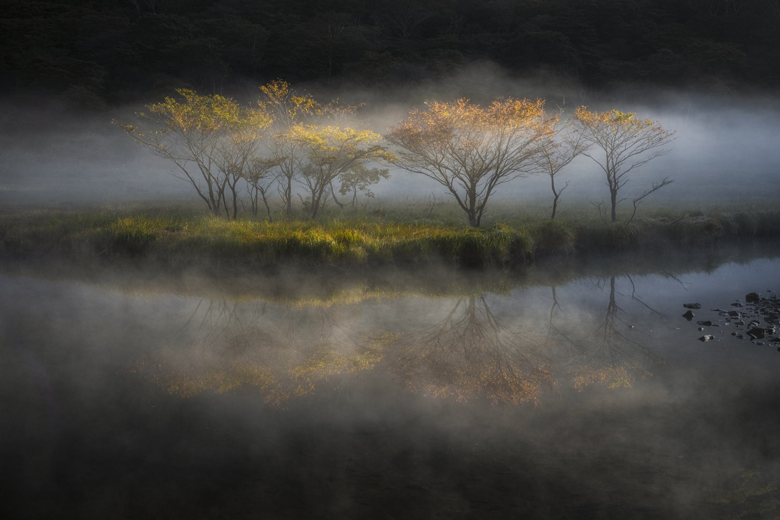 At the lakeside deepening in autumn