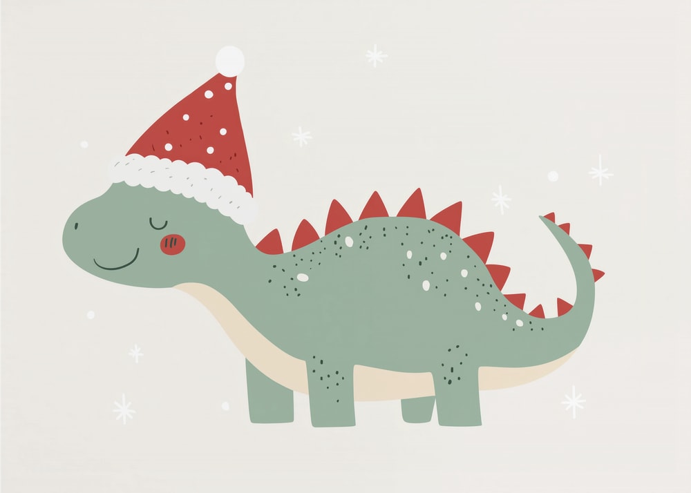 Cute Christmas Dinosaur