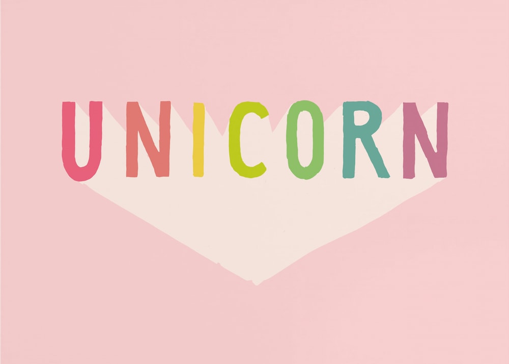 Colorful Unicorn Text