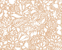 Wall mural Scandi brown white pattern – fototapet med unikt motiv som skapar en inspirerande fondvägg