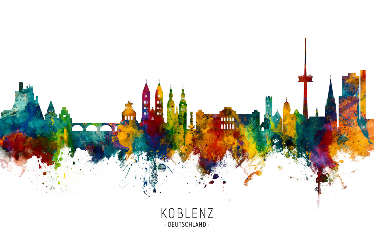 Koblenz Tyskland Skyline