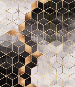 Wall mural Smoky Cubes – fototapet med unikt motiv som skapar en inspirerande fondvägg