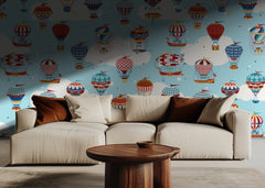 Whimsical Balloon Flight