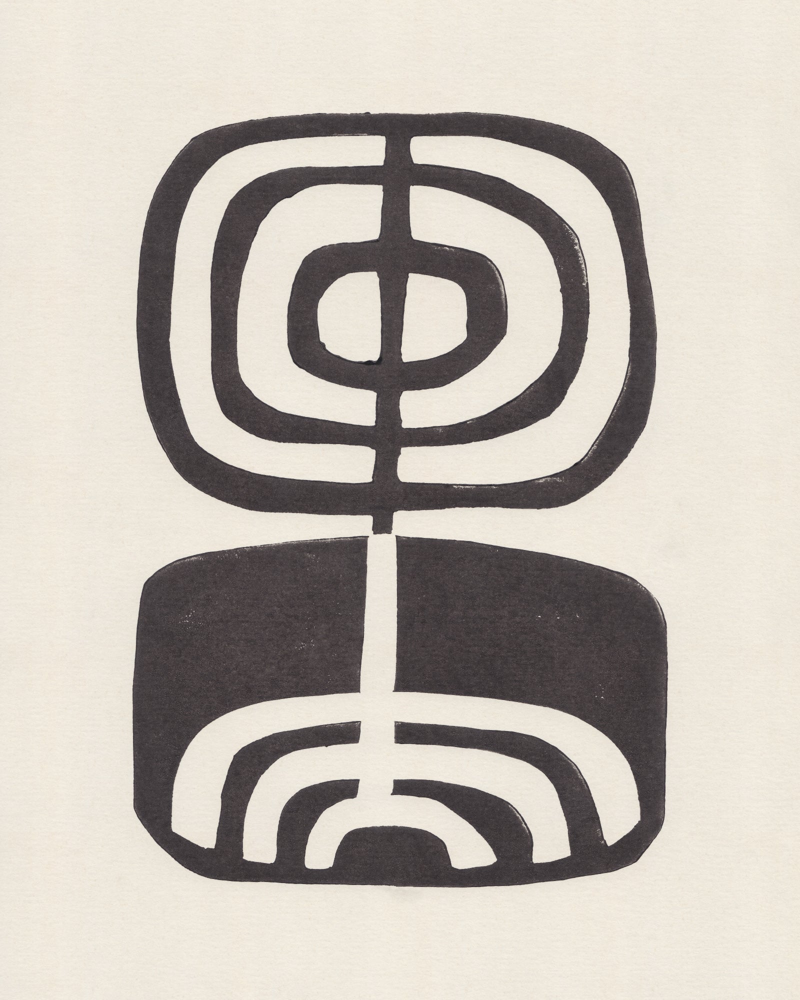 Modern Plant / Lino Print