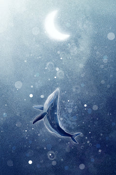 Wall mural Galaxy Whale – fototapet med unikt motiv som skapar en inspirerande fondvägg