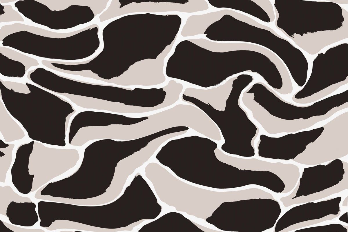 Beige og brunt tigermønster