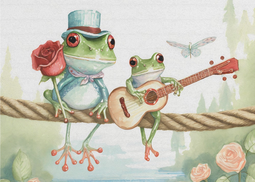 Frogs on a rope