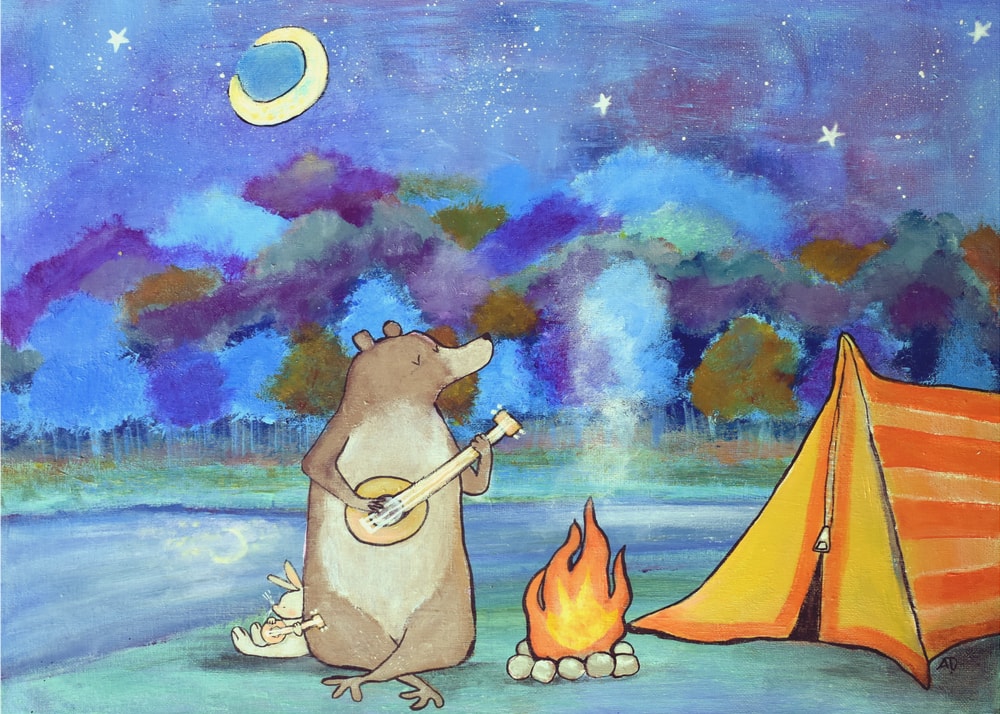 Bear Plays Banjo Camping
