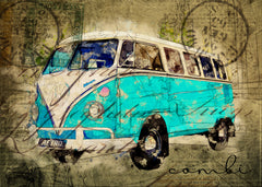 Wall mural vw combi tosca – fototapet med unikt motiv som skapar en inspirerande fondvägg