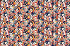 Wall mural Pattern No 126 – fototapet med unikt motiv som skapar en inspirerande fondvägg