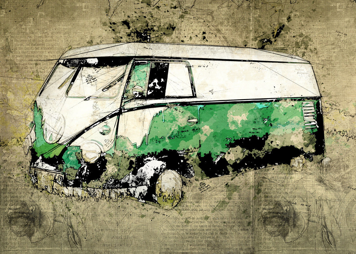 Volkswagen vw combi grønn