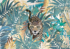 Wall mural Jaguar Jungle Landscape Mural – fototapet med unikt motiv som skapar en inspirerande fondvägg