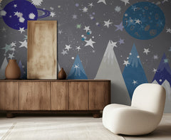 Dreamy Mountain Night Sky