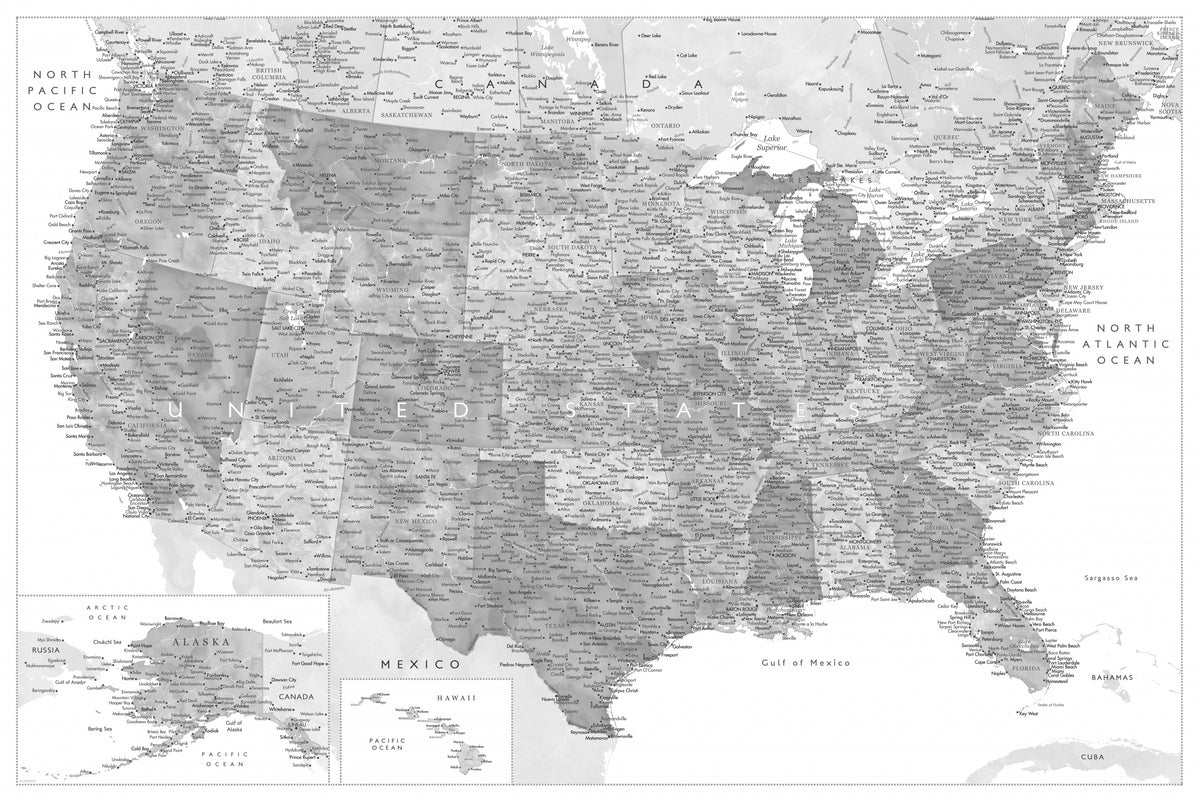 Svært detaljert kart over USA, Jimmy