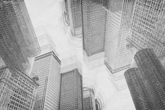 Wall mural densification of the City – fototapet med unikt motiv som skapar en inspirerande fondvägg