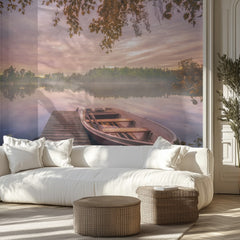 Misty Morning Lake Reflection