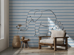 Baby Elephant Blue Stripes