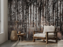 Misty Birch Forest
