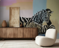 Mother Zebra And Foal