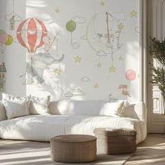 Whimsical Elephant Moon