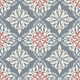 Marielund - Blue-Pink – classic trellis pattern wallpaper