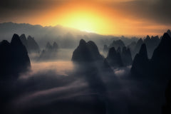 Wall mural XianggongShan – fototapet med unikt motiv som skapar en inspirerande fondvägg