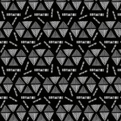 Wall mural Tribal Ethnic Triangles Shapes Gray Black – fototapet med unikt motiv som skapar en inspirerande fondvägg