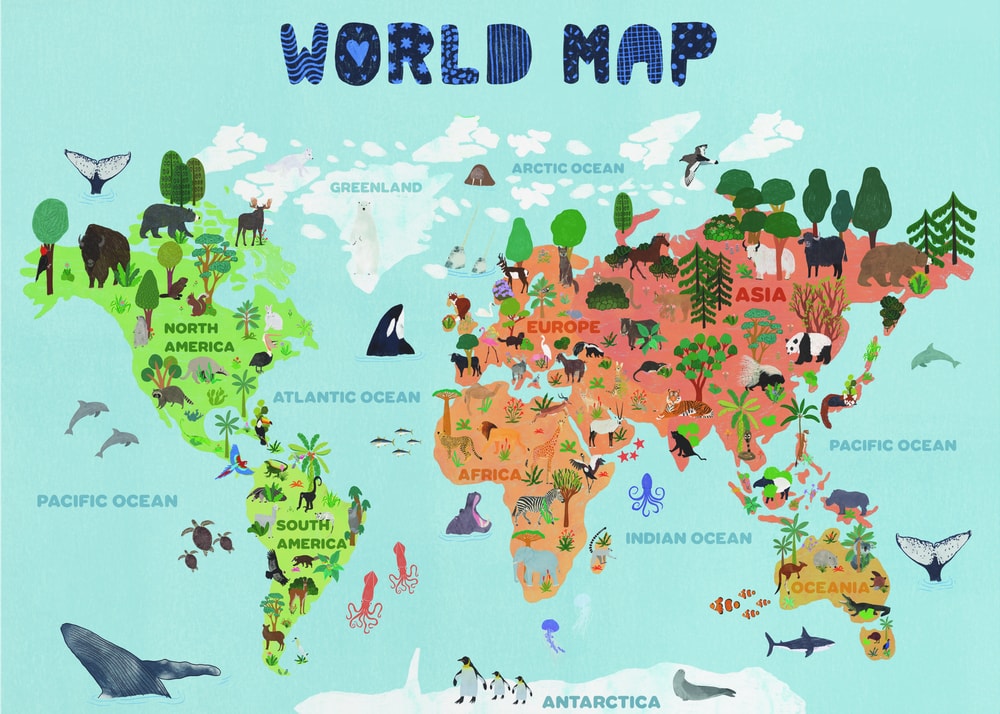 World map for kids