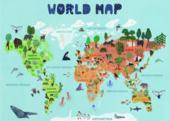 World map for kids