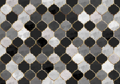 Wall mural Moroccan grey gold – fototapet med unikt motiv som skapar en inspirerande fondvägg
