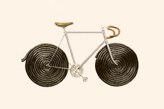 Wall mural Licorice Bike – fototapet med unikt motiv som skapar en inspirerande fondvägg