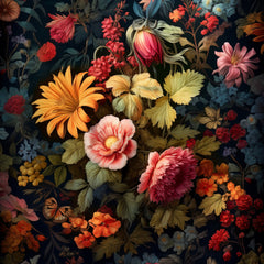 Wall mural Fa Vintage Floral 59 – fototapet med unikt motiv som skapar en inspirerande fondvägg