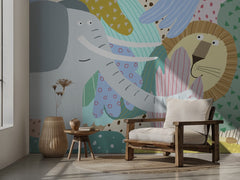 Elephant And Lion Friends