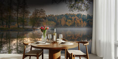 Golden Autumn Lake Reflection