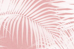 Wall mural Palm Leaves On Pink Silhouette IV – fototapet med unikt motiv som skapar en inspirerande fondvägg