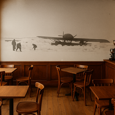 Aircraft in snow – Historisk flyfotografi fra forrige århundre rumsbild 2