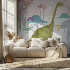 Cute Pastel Dinosaurs