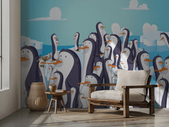 Busy Penguin Colony