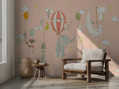 Whimsical Animal Sky Journey