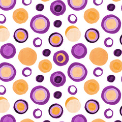 Wall mural Circles Retro Tan Purple – fototapet med unikt motiv som skapar en inspirerande fondvägg