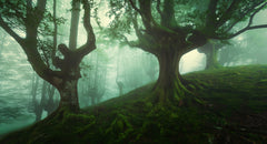 Wall mural Deep Forest – fototapet med unikt motiv som skapar en inspirerande fondvägg