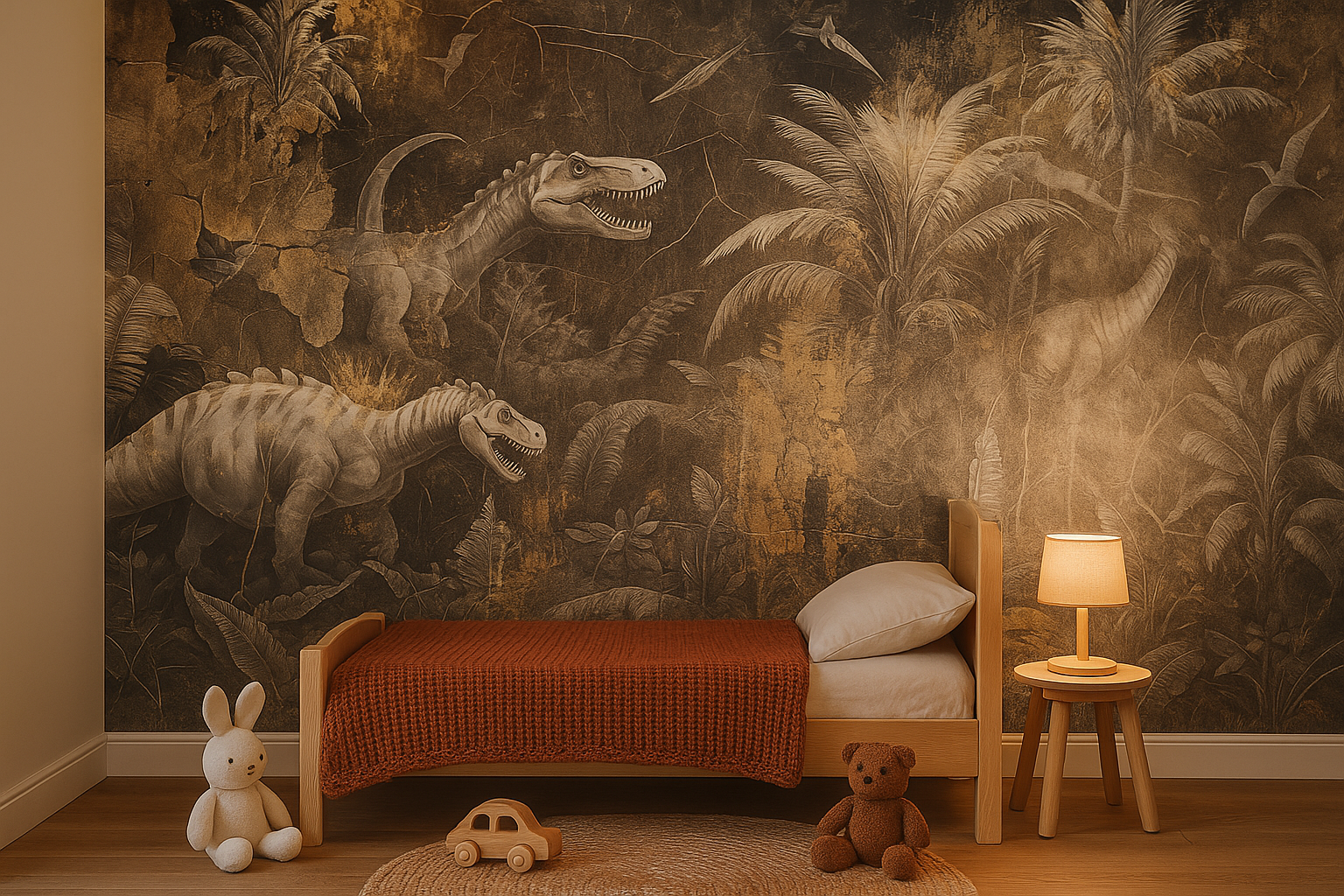 Kids Wall Art 05 – Dinosaurie-fototapet som väcker äventyrslust