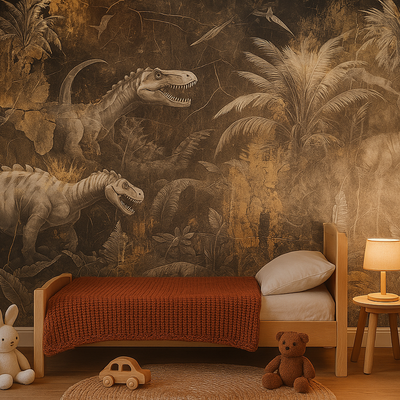 Kids Wall Art 05 – Dinosaurie-fototapet som vekker eventyrlyst rumsbild 4