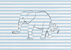 Baby Elephant Blue Stripes